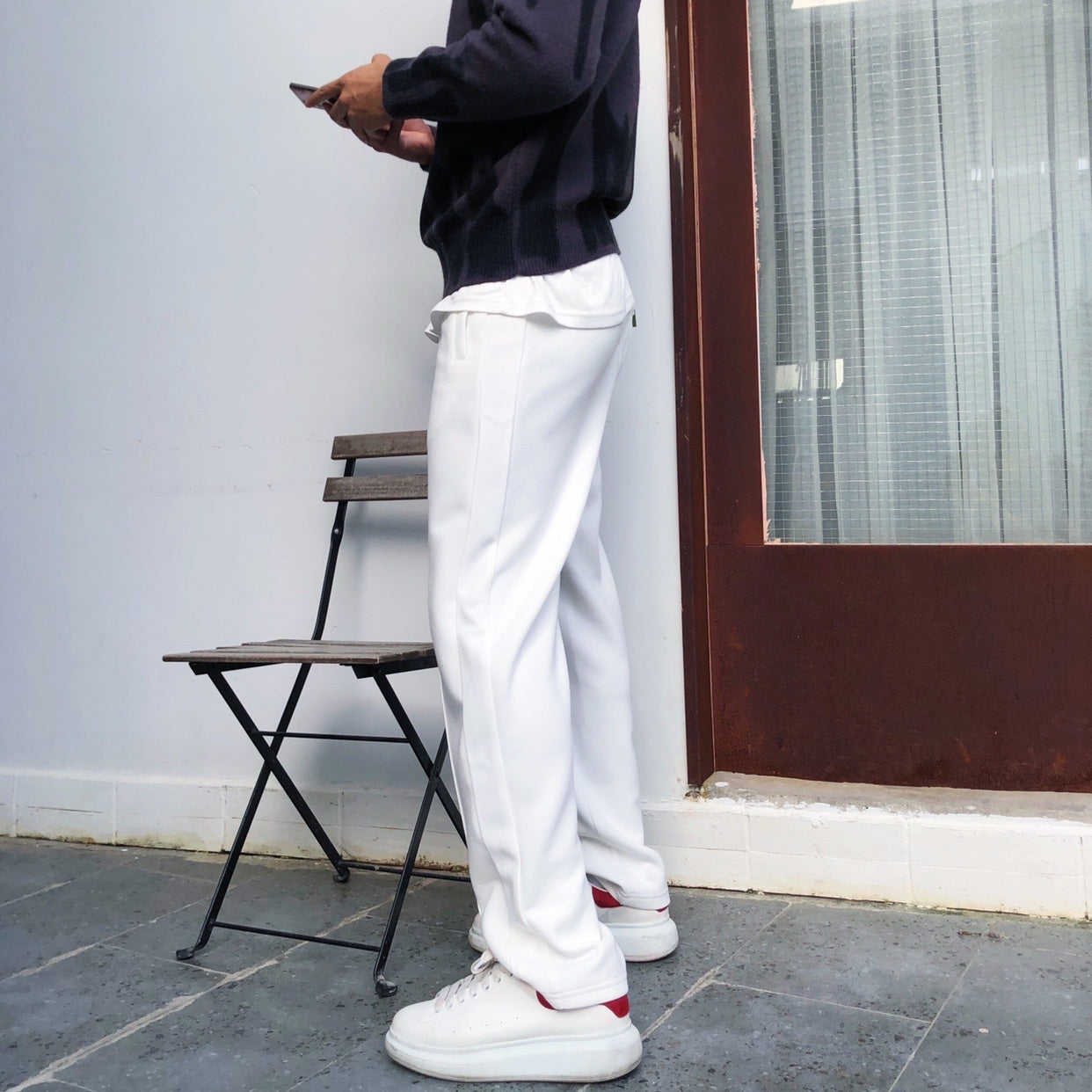 Korean Fashion Casual All-match Loose Small Straight Leg Pants
