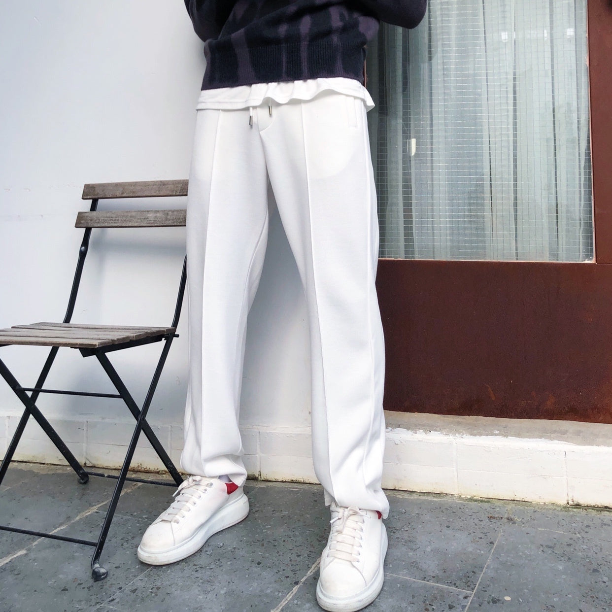 Korean Fashion Casual All-match Loose Small Straight Leg Pants